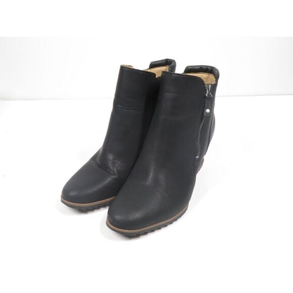 Naturalizer SOUL Haley Black Wedge Bootie Boots Women Size 10 M - Picture 4 of 7